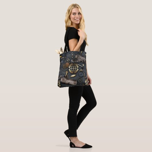 Steampunk, scrapbooking tote bag (Op model)