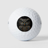 Steampunk Screech Owl Golfballen (Voorkant)