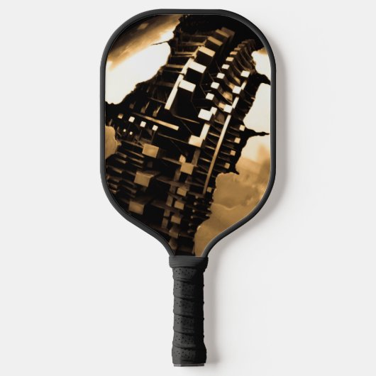Steampunk Sculpture Pickleball Paddle (Voorkant)