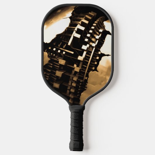 Steampunk Sculpture Pickleball Paddle (Achterkant)