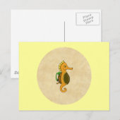 Steampunk Seahorse Briefkaart (Voorkant / Achterkant)