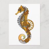 Steampunk Seahorse Briefkaart (Voorkant)