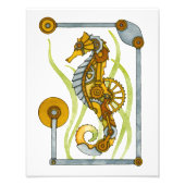 Steampunk Seahorse Foto Afdruk (Voorkant)