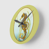 Steampunk Seahorse Ronde Klok (Hoek)