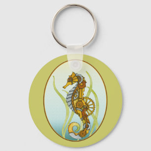 Steampunk Seahorse Sleutelhanger