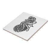 Steampunk Seahorse Stencil Tegeltje (Zijkant)
