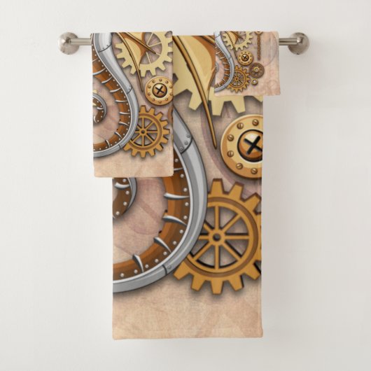 Steampunk Seahorse Surreal Art Bad Handdoek (Insitu)