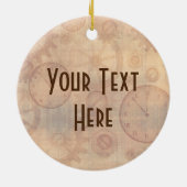 Steampunk Seahorse  Surreal Art Keramisch Ornament (Achterkant)