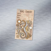 Steampunk Seahorse Surreal Art Magnetisch Visitekaartje (Voorbeeld)