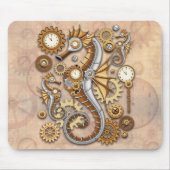 Steampunk Seahorse Surreal Art Muismat (Voorkant)