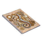 Steampunk Seahorse  Surreal Art Notitieboek (Rechterzijde)