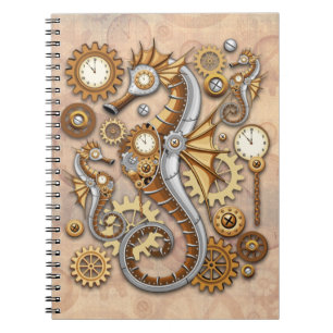 Steampunk Seahorse Surreal Art Notitieboek