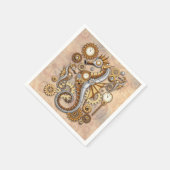 Steampunk Seahorse  Surreal Art Servet (Hoek)