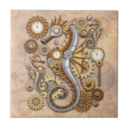 Steampunk Seahorse  Surreal Art Tegeltje