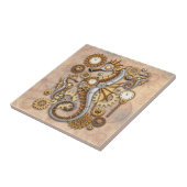 Steampunk Seahorse  Surreal Art Tegeltje (Zijkant)