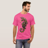Steampunk Seahorse Unieke Mechanische Kunst Print  T-shirt (Voorkant volledig)