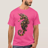 Steampunk Seahorse Unieke Mechanische Kunst Print  T-shirt (Voorkant)