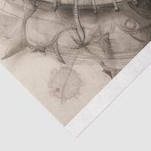 Steampunk Sepia Blondine Lady Decoupage Tissuepapier (Detail)