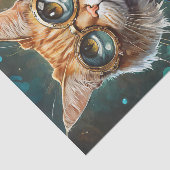 Steampunk Seymour, Cat Deals Poker Tissuepapier (Detail)