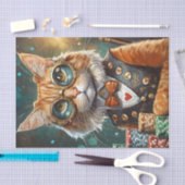 Steampunk Seymour, Cat Deals Poker Tissuepapier (Craft)