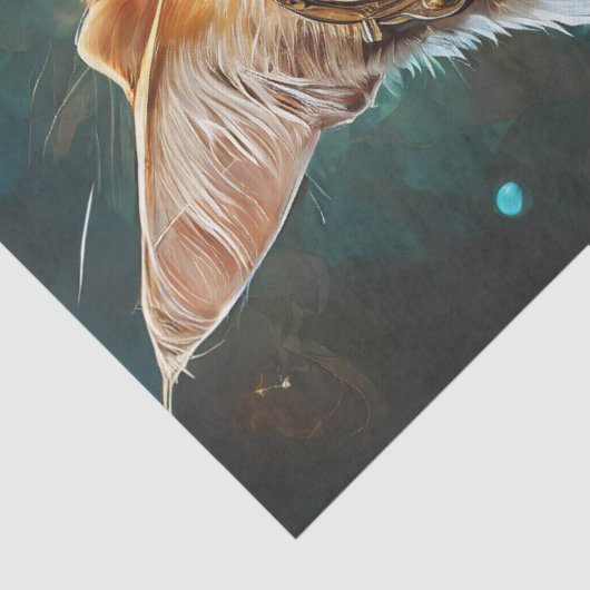 Steampunk Seymour, Cat Deals Poker Tissuepapier (Detail)