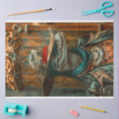 Steampunk Sheriff Alligator Decoupage Tissuepapier (Craft)