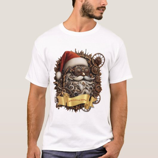 Steampunk Shiftmas: Gears & Victoriaans Cheer! T-shirt (Voorkant)
