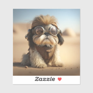 Steampunk Shih Tzu met gletsjers Sticker