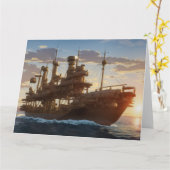 Steampunk Ship at Zee Kaart (Gele Bloem)