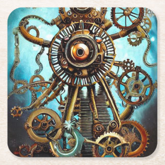 Steampunk Ship Wheel Eye Kartonnen Onderzetters