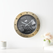 Steampunk Ships Porthole Giant Octopus Kraken Grote Klok (Huis)