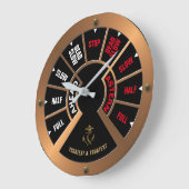 Steampunk Ship's Telegraph Chadburn Sjabloon Grote Klok (Hoek)