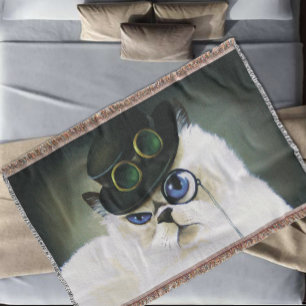 Steampunk Siamese Perzische Kat Deken
