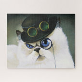 Steampunk Siamese Perzische Kat Legpuzzel (Horizontaal)