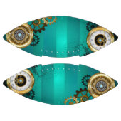 Steampunk-sieraden Horloge op een groene achtergro American Football (Panelen)