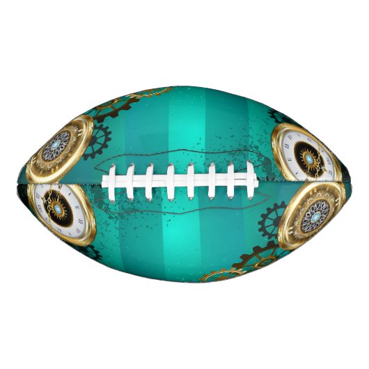 Steampunk-sieraden Horloge op een groene achtergro American Football (Voorkant)