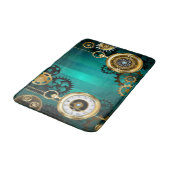 Steampunk-sieraden Horloge op een groene achtergro Badmat (Gekanteld)