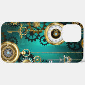 Steampunk-sieraden Horloge op een groene achtergro Case-Mate iPhone Case (Achterkant / Rechts)