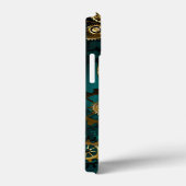 Steampunk-sieraden Horloge op een groene achtergro Case-Mate iPhone Case (Achterkant / Rechts)