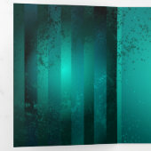 Steampunk-sieraden Horloge op een groene achtergro Drieluik Uitnodiging (Binnenzijde eerst)