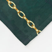 Steampunk-sieraden Horloge op een groene achtergro Fleece Deken (Hoek)
