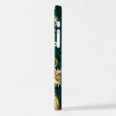 Steampunk-sieraden Horloge op een groene achtergro iPhone Hoesje (Linkerkant)