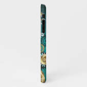 Steampunk-sieraden Horloge op een groene achtergro iPhone Hoesje (Linkerkant)