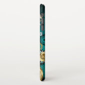 Steampunk-sieraden Horloge op een groene achtergro iPhone Hoesje (Linkerkant)