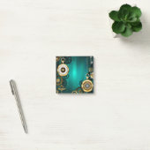 Steampunk-sieraden Horloge op een groene achtergro Post-it® Notes (Kantoor)