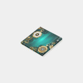 Steampunk-sieraden Horloge op een groene achtergro Post-it® Notes (Schuin)