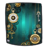 Steampunk-sieraden Horloge op een groene achtergro Rugtassen (Verwijderbaar gezicht)