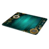 Steampunk-sieraden Horloge op een groene achtergro Snijplank (Hoek)