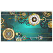 Steampunk-sieraden Horloge op een groene achtergro Tafelkleed (Voorkant (Horizontaal))