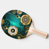 Steampunk-sieraden Horloge op een groene achtergro Tafeltennisbatje (Zijkant)